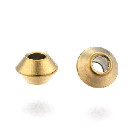 BeadsBalzar Beads & Crafts (SB7860-01) 304 Stainless Steel Spacer Beads, Golden 4x2mm (6 PCS)