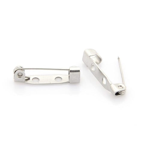 BeadsBalzar Beads & Crafts (SB7953-09A) 304 Stainless Steel Brooch Pin Back Bar 19mm (10 PCS)