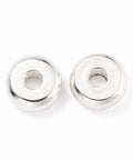BeadsBalzar Beads & Crafts (SB8373-S) 304 Stainless Steel Spacer Beads, Flat Round, Silver 4mm (10 PCS)