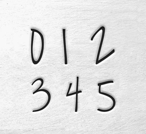 BeadsBalzar Beads & Crafts (SC1127A-3MM) Melody Number Stamps 3mm (1 SET)