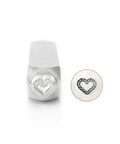 BeadsBalzar Beads & Crafts (SC158-AC-6MM) Heart Rope Design Stamp, 6mm (1 PC)