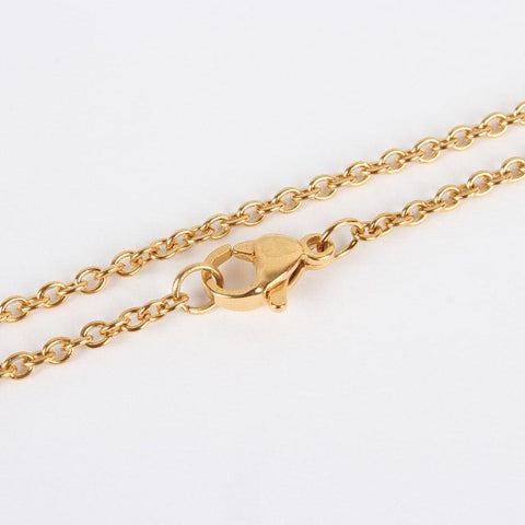 BeadsBalzar Beads & Crafts (SC4720) 304 Stainless Steel Cross Chain Cable Chain Necklace Makings