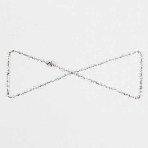 BeadsBalzar Beads & Crafts (SC4721) 304 Stainless Steel Cable Chain Necklace , Platinum (45cm)