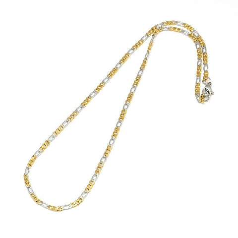 BeadsBalzar Beads & Crafts (SC4734) 304 Stainless Steel Figaro Chain Necklace