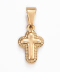 BeadsBalzar Beads & Crafts (SC5522) 304 Stainless Steel Pendants, Cross, Golden 20MM (2 PCS)