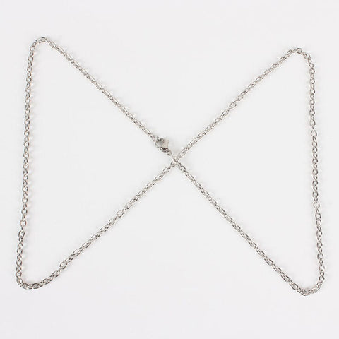 BeadsBalzar Beads & Crafts (SC6561A) 304 Stainless Steel Cable Chain Necklace Makings, (59.9cm) long,