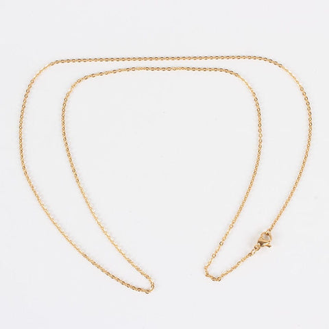 BeadsBalzar Beads & Crafts (SC6562A) 304 Stainless Steel Cable Chain Necklace Makings, (60.5cm)