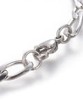 BeadsBalzar Beads & Crafts (SC6571A) 304 Stainless Steel Figaro Chain Bracelets, 5mm wide (20.4cm)