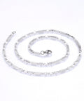 BeadsBalzar Beads & Crafts (SC6616C) 304 Stainless Steel Mariner Link Chains Necklaces, Stainless Steel Color (50cm) long