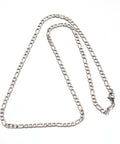 BeadsBalzar Beads & Crafts (SC7117A) 304 Stainless Steel Figaro Chain Necklaces, 55cmlong, 4mm wide