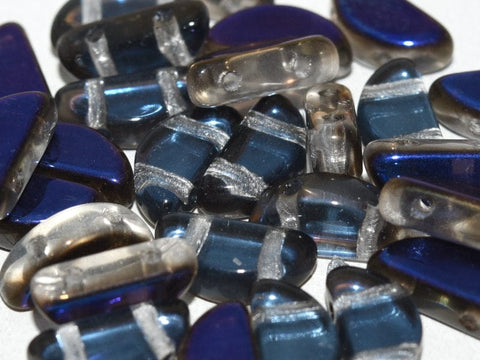BeadsBalzar Beads & Crafts (SCB-00030-22201) SEMI CIRCLE BEADS 5 X 10 MM CRYSTAL AZURO