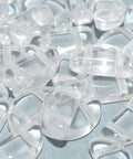 BeadsBalzar Beads & Crafts (SCB-00030) SEMI CIRCLE BEADS 5 X 10 MM CRYSTAL
