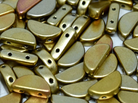 BeadsBalzar Beads & Crafts (SCB-01610) SEMI CIRCLE BEADS 5 X 10 MM METALLIC MIX