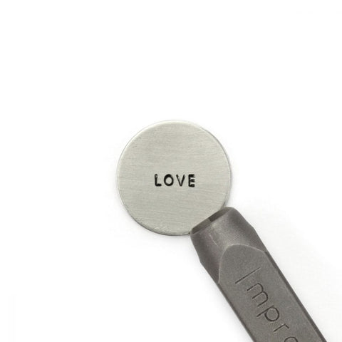 BeadsBalzar Beads & Crafts (SCS150022) "Love" Signature Design Stamp, 6mm (1 PC)