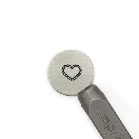BeadsBalzar Beads & Crafts (SCS150073) Lace Heart Signature Design Stamp, 6mm (1 PC)