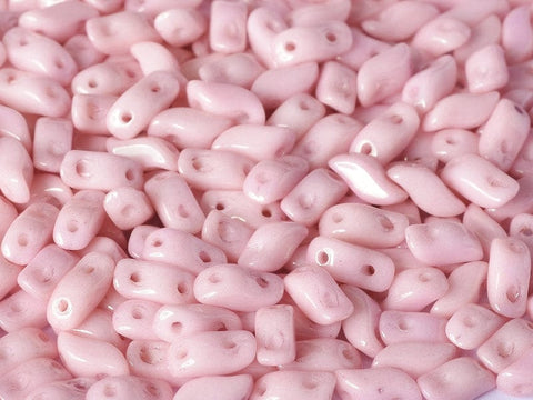 BeadsBalzar Beads & Crafts (SD-03000-14494) STORMDUO 3 X 7 MM CHALK WHITE LILA LUSTER