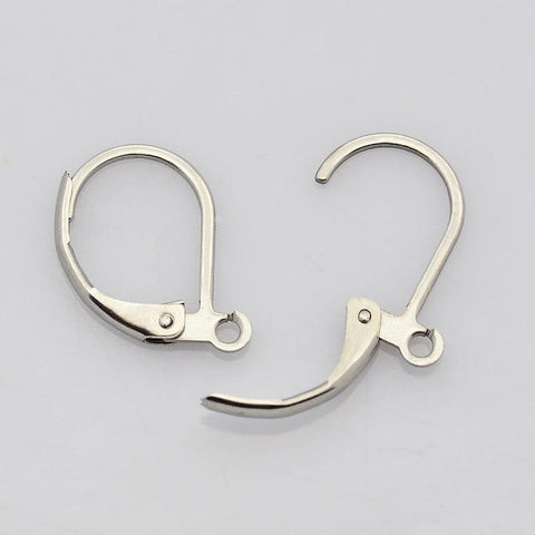 BeadsBalzar Beads & Crafts (SE4619) Earring Hoop, 304 Stainless Steel (8 pcs)