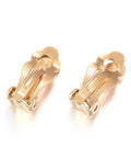 BeadsBalzar Beads & Crafts (SE5397) 304 Stainless Steel Clip-on Earring Components, Golden 17MM