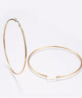 BeadsBalzar Beads & Crafts (SE5446B) 304 Stainless Steel Hoop Earrings, Golden 70MM