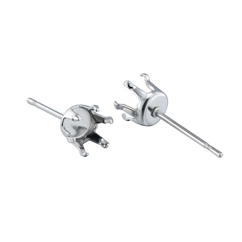BeadsBalzar Beads & Crafts (SE5648) 304 Stainless Steel Ear Stud Rhinestone Settings, for 6mm rhinestone