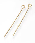 BeadsBalzar Beads & Crafts (SE7062A) 304 Stainless Steel Eye Pin, Golden 25mm (+/- 40 PCS)