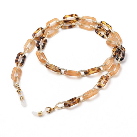 BeadsBalzar Beads & Crafts (SE7361-04) PEACH PUFF (SE7361-X) Eyeglasses Chains, Neck Strap for Eyeglasses,  Dark Turquoise (73cm)