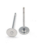 BeadsBalzar Beads & Crafts (SE8318-6) 304 Stainless Steel Stud Earring Findings, 12x4mm (+/- 50 PCS)