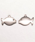 BeadsBalzar Beads & Crafts (SF4730) 316 Stainless Steel Pendants, Fish (5 PCS)