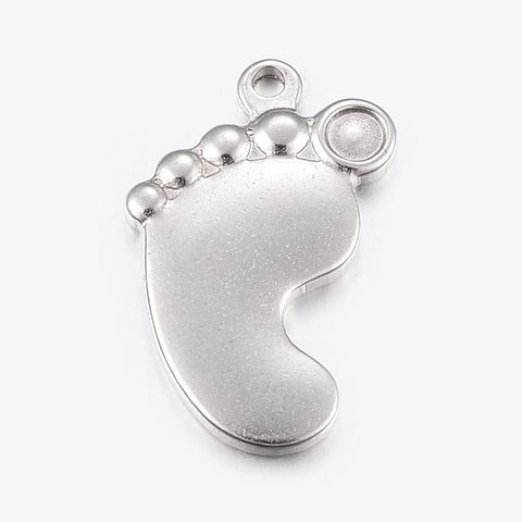 BeadsBalzar Beads & Crafts (SF5770) 304 Stainless Steel Enamel Settings, Foot, Stainless Steel 23MM