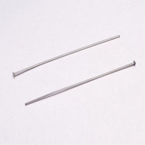 BeadsBalzar Beads & Crafts (SH6383A) STAINLESS STEEL HEADPINS 38MM Head 1.7mm Pin 0.7mm (15 GMS)