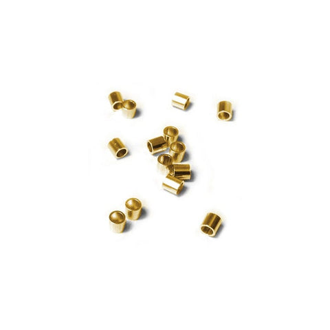 BeadsBalzar Beads & Crafts (SILV-7822G) Silver 925 Tube 3mm(Ø 2.5mm) GOLD PLATED (3 GMS)