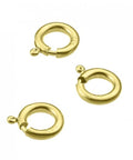 BeadsBalzar Beads & Crafts SILVER 925 1 MICRON GOLD PLATED (925-CL03-GP) (925-CL03-X) Sterling silver 7mm spring ring clasps without jump ring (4 PCS)
