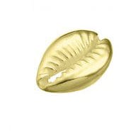BeadsBalzar Beads & Crafts SILVER 925 3 MICRON GOLD PLATED (925-S90-3GP) (925-S90-X) SILVER 925 10X15MM SHELL CHARM (1 PC)