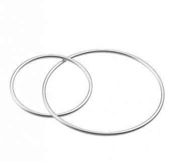 BeadsBalzar Beads & Crafts SILVER 925 (925-ER80-S) (925-ER80-X) SILVER 925 5 & 10MM ENTWINED RINGS (1 SET)