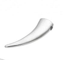 BeadsBalzar Beads & Crafts SILVER 925 (925-H92-S) (925-H92-X) SILVER 925 18MM HORN FULL CHARMS HOLE 1,2MM (1 PC)