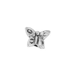 BeadsBalzar Beads & Crafts SILVER ANTIQUE (GQB8661-SA) (GQB8661-X) Alloy 9 x 12.8mm Butterfly slider (4 PCS)