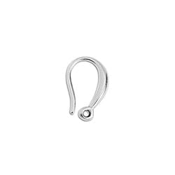 BeadsBalzar Beads & Crafts SILVER ANTIQUE (GQE8487-ANS) (GQE8487-X) Brass ear hook 13x8mm (2 PCS)