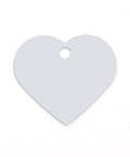 BeadsBalzar Beads & Crafts SILVER (HA8013-1) (HA8013-X) Colored Aluminum Double Sided Dog ID Tag Heart,  33x37.6mm (2 PCS)