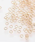 BeadsBalzar Beads & Crafts (SJ4761) 304 Stainless Steel Jump Rings, 18KT Gold Plated 2.5x0.5mm (+/-100PCS)