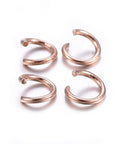 BeadsBalzar Beads & Crafts (SJ5396-X) 304 Stainless Steel Jump Rings, Open Jump Rings, Rose Gold 5MM (20 PCS)