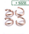 BeadsBalzar Beads & Crafts (SJ5396-X) 304 Stainless Steel Jump Rings, Open Jump Rings, Rose Gold 5MM (20 PCS)
