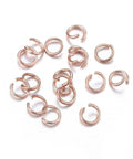 BeadsBalzar Beads & Crafts (SJ5476) 304 Stainless Steel Jump Rings, Open Jump Rings, Rose Gold