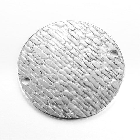 BeadsBalzar Beads & Crafts (SL5245) 304 Stainless Steel Links, Flat Round, Stainless Steel 30MM (3 PCS)