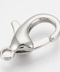 BeadsBalzar Beads & Crafts (SL5878) 316 Stainless Steel Lobster Claw Clasps, Size: about 25mm long,