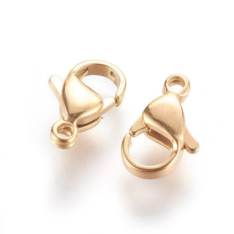 BeadsBalzar Beads & Crafts (SL7960-X) 304 Stainless Steel Lobster Claw Clasps,(6 PCS)