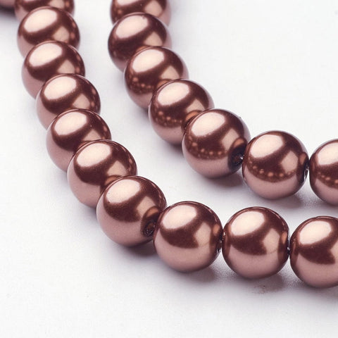 BeadsBalzar Beads & Crafts SLATE GRAY (BE2939-B47) (BE2939-X) Glass Pearl Beads Strands, Pearlized, Round, 10mm (1 STR)