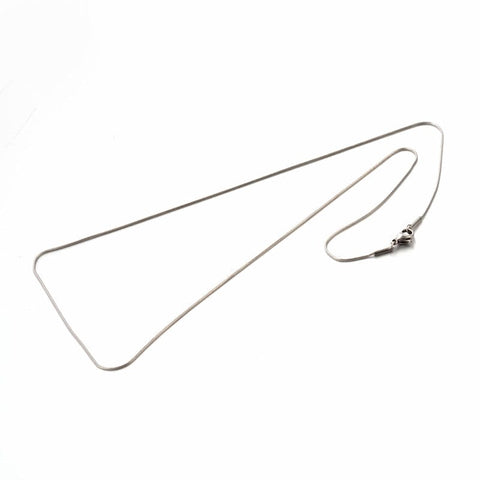 BeadsBalzar Beads & Crafts (SN5241) 304 Stainless Steel Snake Chain Necklaces, Stainless Steel 45CM