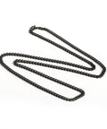 BeadsBalzar Beads & Crafts (SN6089A) 304 Stainless Steel Necklaces, Curb Chain Necklaces, Faceted, Gunmetal (74.9cm) long