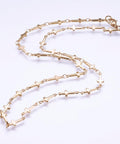 BeadsBalzar Beads & Crafts (SN6092B) 304 Stainless Steel Chain Necklaces, Cross, Golden (45.5cm) long