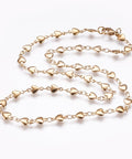 BeadsBalzar Beads & Crafts (SN6093A) GOLDEN (SN6093X) 304 Stainless Steel Chain Necklaces, Heart, Golden(45.5cm)